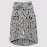Cable Knit Dog Jumper - Grey
