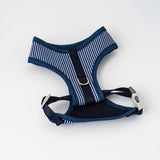 Fabric Dog Harness - Striped Navy